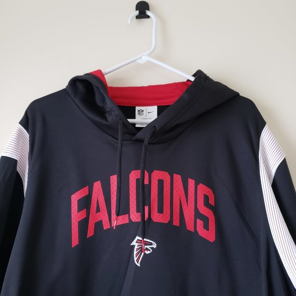 Nike Atlanta Falcons Therma Fit NFL Hoodie Sweatshirt Men's Size 3XL Black NWT - Picture 2 of 11